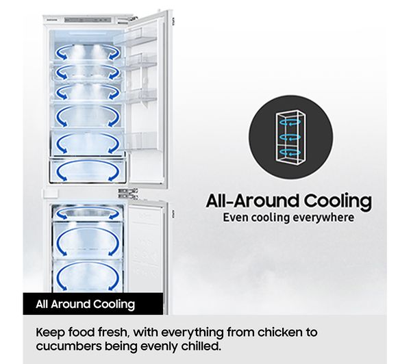 SAMSUNG Series 5 SpaceMax RB38C606DS9 EU Smart 70 30 Fridge Freezer - Matte Stainless