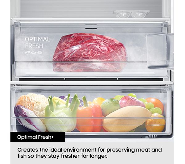 SAMSUNG Series 5 SpaceMax RB38C606DS9 EU Smart 70 30 Fridge Freezer - Matte Stainless