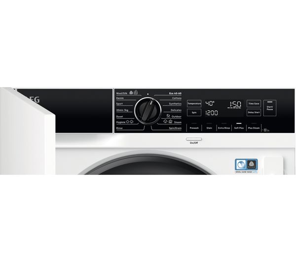 AEG 7000 Series ProSteam LF7C8636BI Integrated 8 kg 1600 Spin Washing Machine