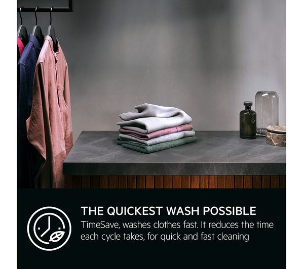 AEG 7000 Series ProSteam LF7C8636BI Integrated 8 kg 1600 Spin Washing Machine