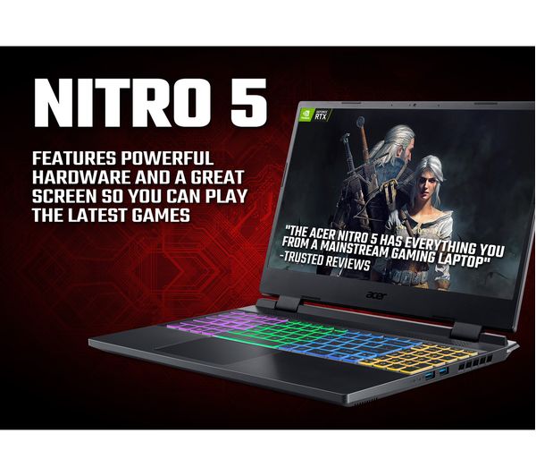 ACER Nitro 5 AN515-58-55MF 15.6" Gaming Laptop - Intel® Core™ i5 RTX 4050 512 GB SSD