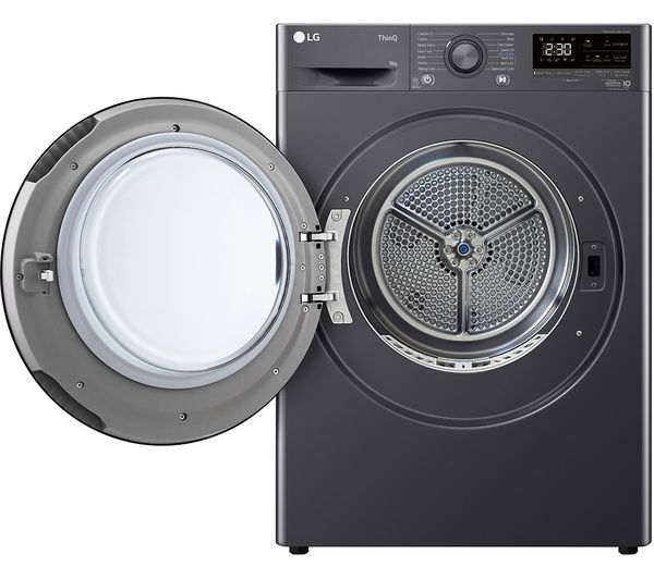 LG DUAL Dry FDV309GN WiFi-enabled 9 kg Heat Pump Tumble Dryer - Slate Grey