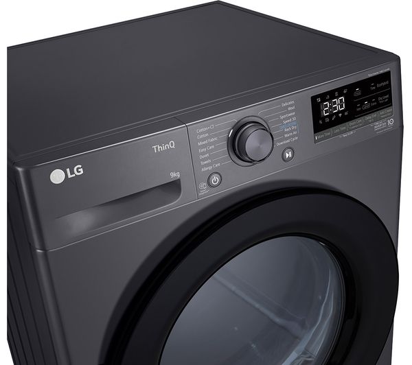LG DUAL Dry FDV309GN WiFi-enabled 9 kg Heat Pump Tumble Dryer - Slate Grey