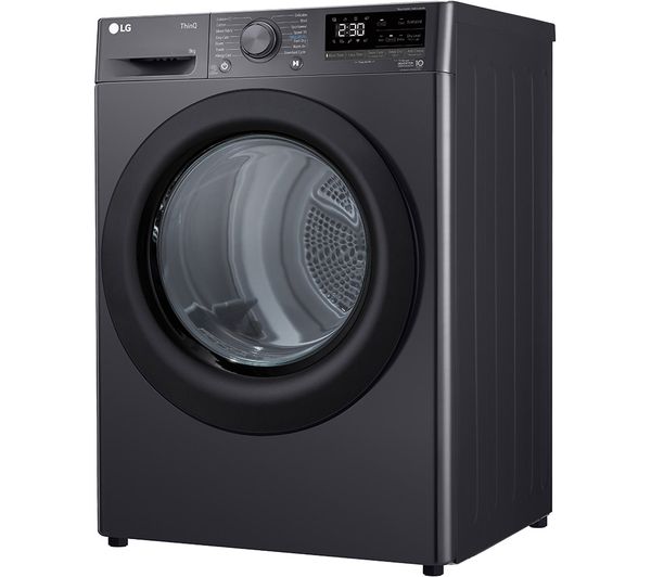 LG DUAL Dry FDV309GN WiFi-enabled 9 kg Heat Pump Tumble Dryer - Slate Grey