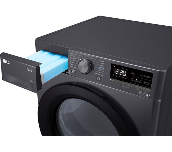 LG DUAL Dry FDV309GN WiFi-enabled 9 kg Heat Pump Tumble Dryer - Slate Grey