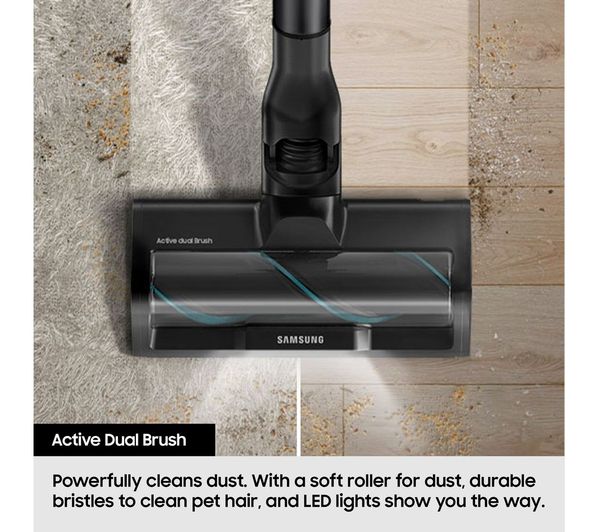 SAMSUNG Bespoke Jet AI Max 280W Cordless Vacuum Cleaner with All-in-One Clean Station – Black Chrometal