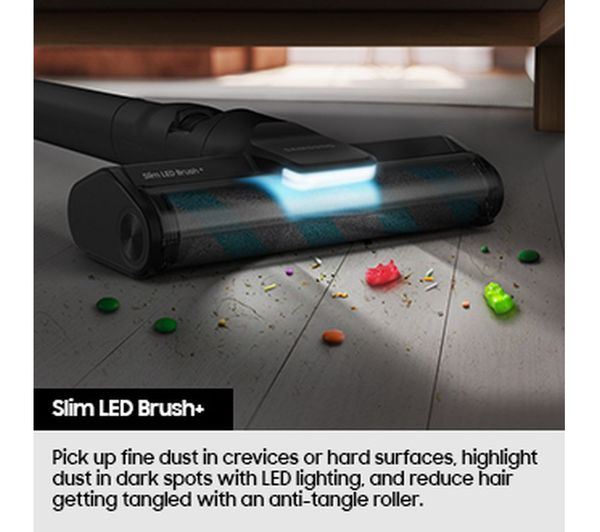 SAMSUNG Bespoke Jet AI Max 280W Cordless Vacuum Cleaner with All-in-One Clean Station – Black Chrometal