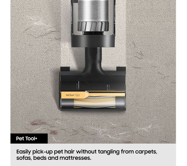 SAMSUNG Bespoke Jet AI Max 280W Cordless Vacuum Cleaner with All-in-One Clean Station – Black Chrometal