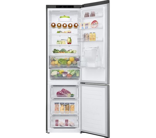 LG NatureFRESH GBF62PZGGN 70 30 Fridge Freezer - Shiny Steel