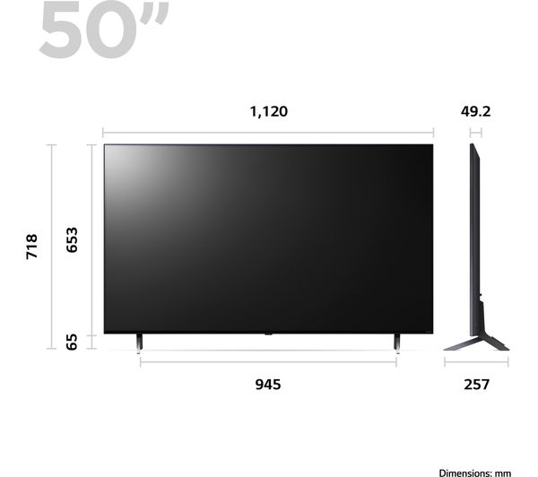 LG 50QNED756RA 50" Smart 4K Ultra HD HDR QNED TV with Amazon Alexa