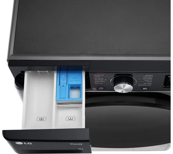 LG TurboWash 360 F2Y709BBTN1 WiFi-enabled 9 kg 1200 Spin Washing Machine - Platinum Black