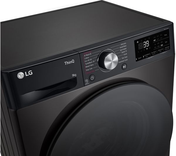 LG TurboWash 360 F2Y709BBTN1 WiFi-enabled 9 kg 1200 Spin Washing Machine - Platinum Black