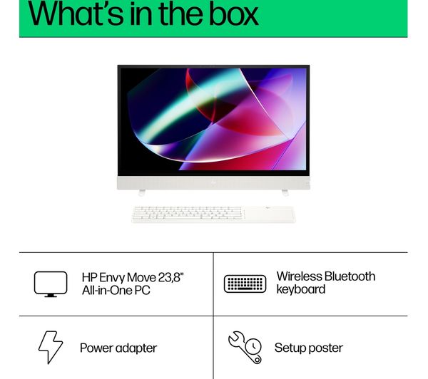 HP Envy Move 23.8" Portable All-in-One PC - Intel® Core™ i5 512 GB SSD White
