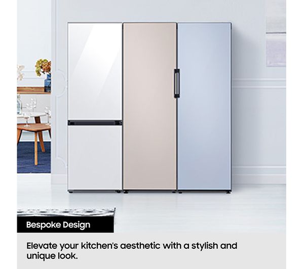 SAMSUNG Bespoke SpaceMax RB34C6B2E41 EU Smart 70 30 Fridge Freezer - Glam Navy