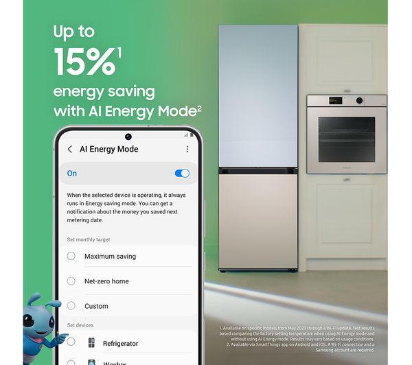SAMSUNG Bespoke SpaceMax RL38C776ASR EU Smart 70 30 Fridge Freezer - Silver