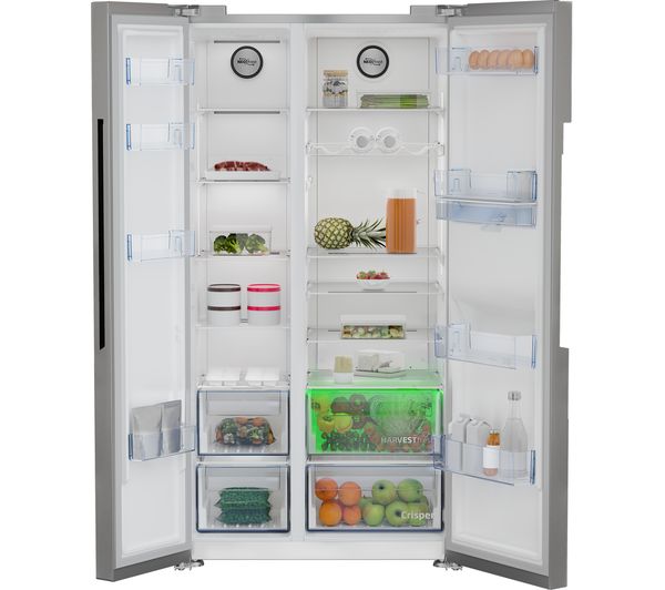 BEKO Pro ASD2542VX American-Style Fridge Freezer - Stainless Steel