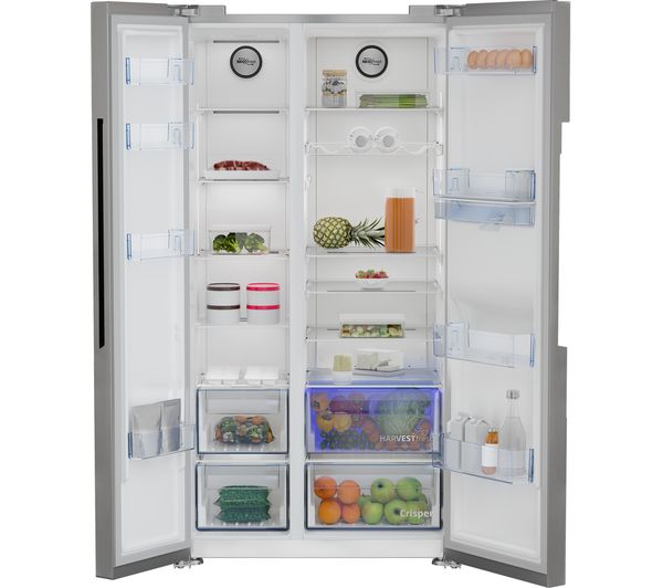 BEKO Pro ASD2542VX American-Style Fridge Freezer - Stainless Steel