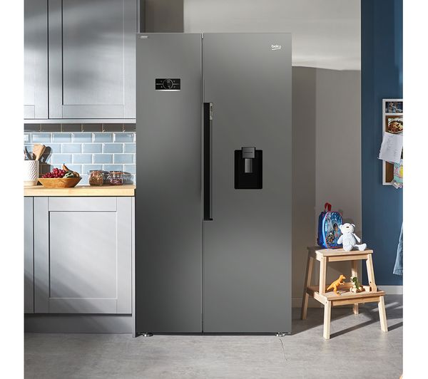 BEKO Pro ASD2542VX American-Style Fridge Freezer - Stainless Steel