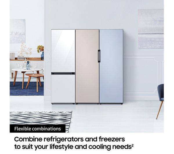 SAMSUNG Bespoke SpaceMax RB38C7B5C12 EU Smart 70 30 Fridge Freezer - White
