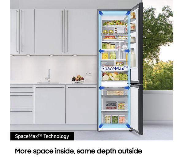 SAMSUNG Bespoke SpaceMax RB38C7B5C12 EU Smart 70 30 Fridge Freezer - White
