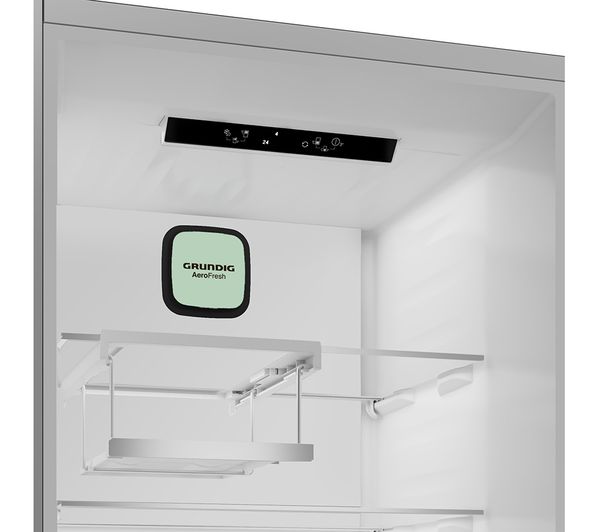 GRUNDIG GKN8603VN 70 30 Fridge Freezer - Brushed Steel