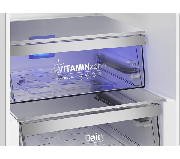 GRUNDIG GKN8603VN 70 30 Fridge Freezer - Brushed Steel
