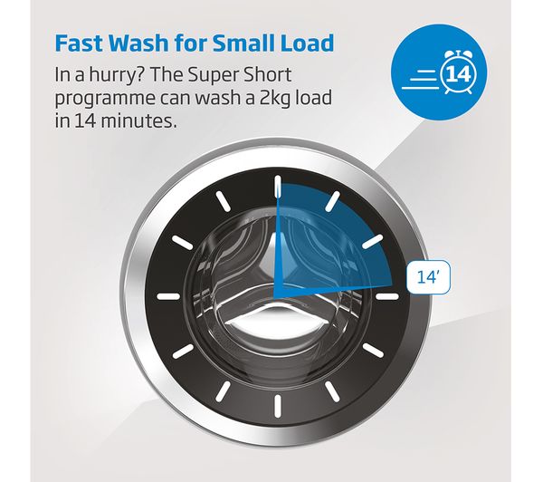 BEKO B5D58544UG Bluetooth 8 kg Washer Dryer - Graphite