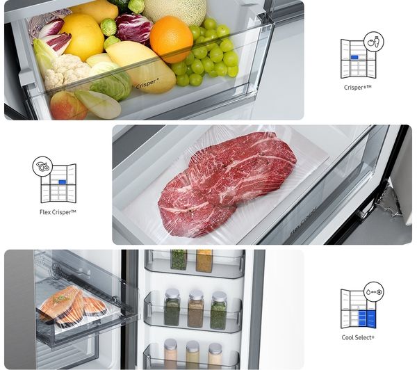 SAMSUNG Bespoke Beverage Center RF65A967622 EU Smart Fridge Freezer - Black