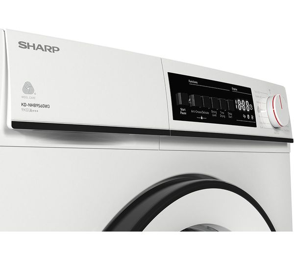 SHARP KD-NHB9S6GW3-EN 9 kg Heat Pump Tumble Dryer - White