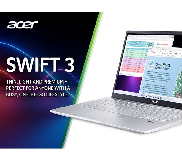 ACER Swift 3 14" Laptop - AMD Ryzen 7 1 TB SSD Silver