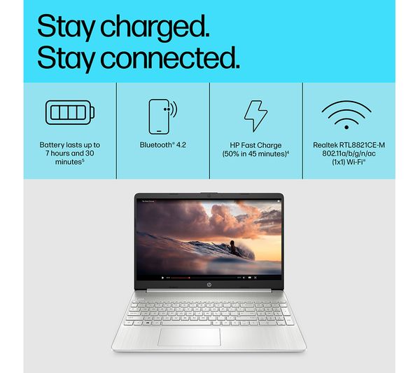 HP 15s-fq5510sa 15.6" Laptop - Intel® Core™ i5 256 GB SSD Silver