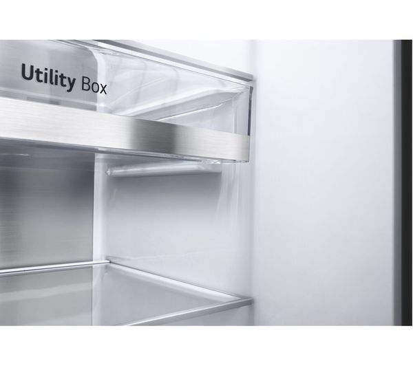 LG NatureFRESH GSLV91MBAC American-Style Smart Fridge Freezer - Metal Sorbet