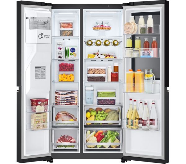 LG InstaView GSGV81EPLD American-Style Smart Fridge Freezer - Matte Black