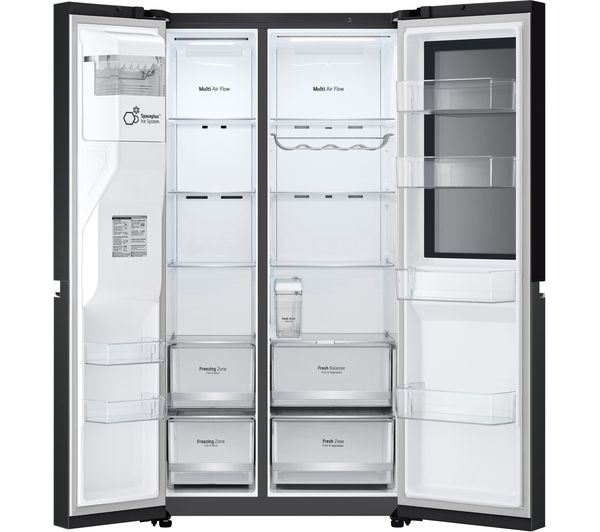 LG InstaView GSGV81EPLD American-Style Smart Fridge Freezer - Matte Black