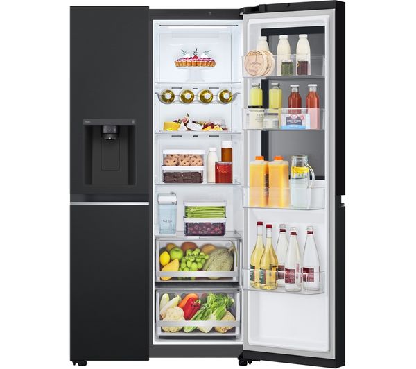 LG InstaView GSGV81EPLD American-Style Smart Fridge Freezer - Matte Black