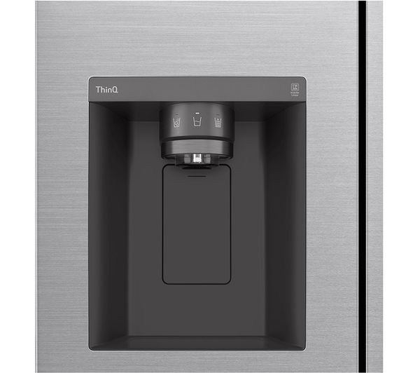 LG NatureFRESH GSLV70PZTD American-Style Smart Fridge Freezer - Shiny Steel