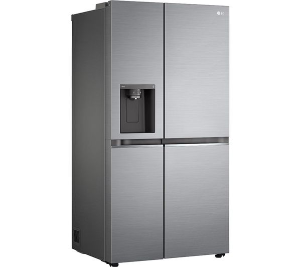 LG NatureFRESH GSLV70PZTD American-Style Smart Fridge Freezer - Shiny Steel