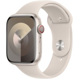 APPLE Watch Series 9 Cellular - 45 mm Starlight Aluminium Case with Starlight Sport Band  S M