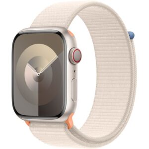 APPLE Watch Series 9 Cellular - 45 mm Starlight Aluminium Steel Case with Starlight Sport Loop
