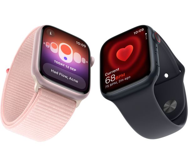 APPLE Watch Series 9 Cellular - 45 mm Starlight Aluminium Steel Case with Starlight Sport Loop
