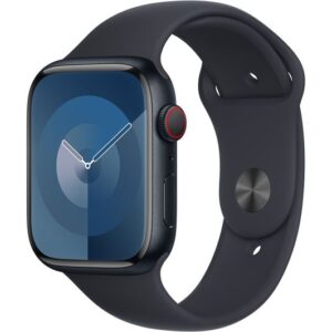 APPLE Watch Series 9 Cellular - 45 mm Midnight Aluminium Case with Midnight Sport Band S M