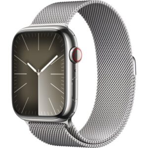 APPLE Watch Series 9 Cellular - 45 mm Silver Stainless Steel Case with Silver Milanese Loop