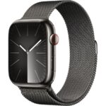 APPLE Watch Series 9 Cellular - 45 mm Graphite Stainless Steel Case with Graphite Milanese Loop