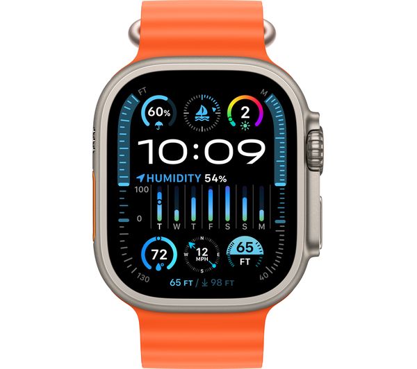 APPLE Watch Ultra 2 Cellular - 49 mm Titanium Case with Orange Ocean Band