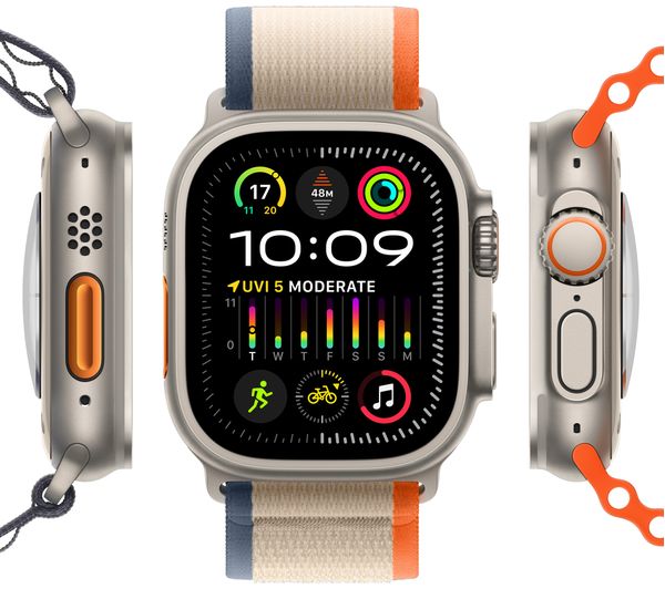 APPLE Watch Ultra 2 Cellular - 49 mm Titanium Case with Orange Ocean Band