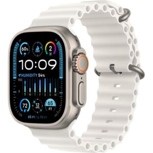 APPLE Watch Ultra 2 Cellular - 49 mm Titanium Case with White Ocean Band