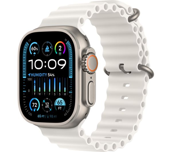 APPLE Watch Ultra 2 Cellular - 49 mm Titanium Case with White Ocean Band