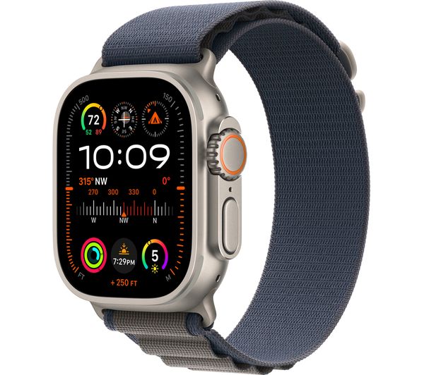 APPLE Watch Ultra 2 Cellular - 49 mm Titanium Case with Blue Alpine Loop Large