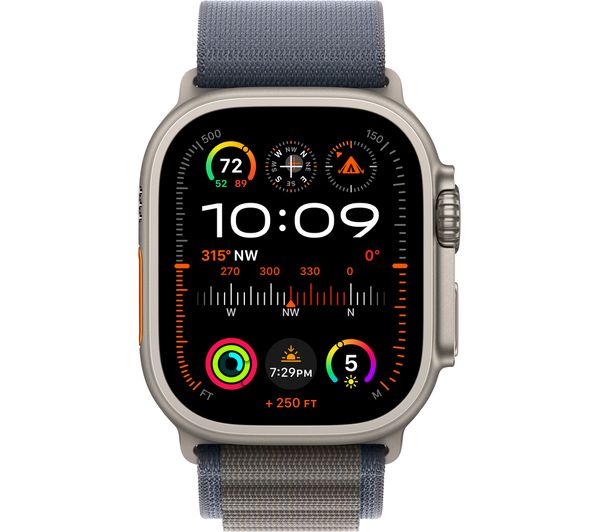 APPLE Watch Ultra 2 Cellular - 49 mm Titanium Case with Blue Alpine Loop Large