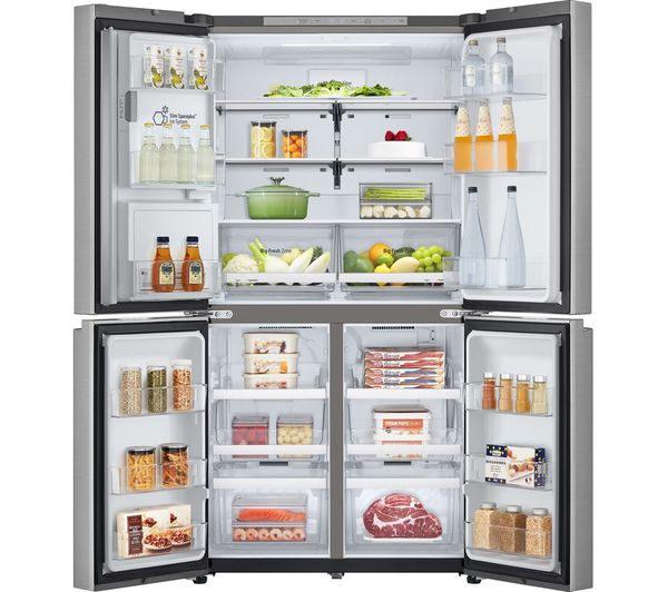 LG NatureFRESH GML960PYFE Slim American-Style Fridge Freezer - Prime Silver